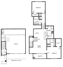 Berkley - 2 car (1095sf) 1714 floor plan